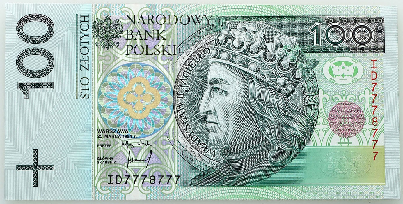 100 złotych 1994, seria ID - RADAR
